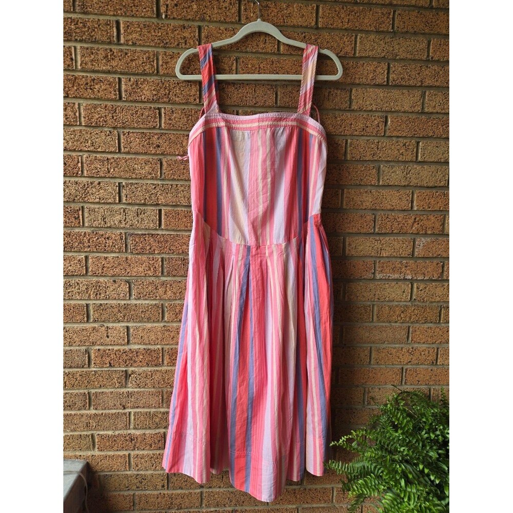 Free People Strawberry Combo Pink Stripe Sundress Size Medium NWT 🌸